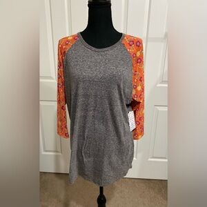 LuLaRoe XL Randy 3/4 sleeve top